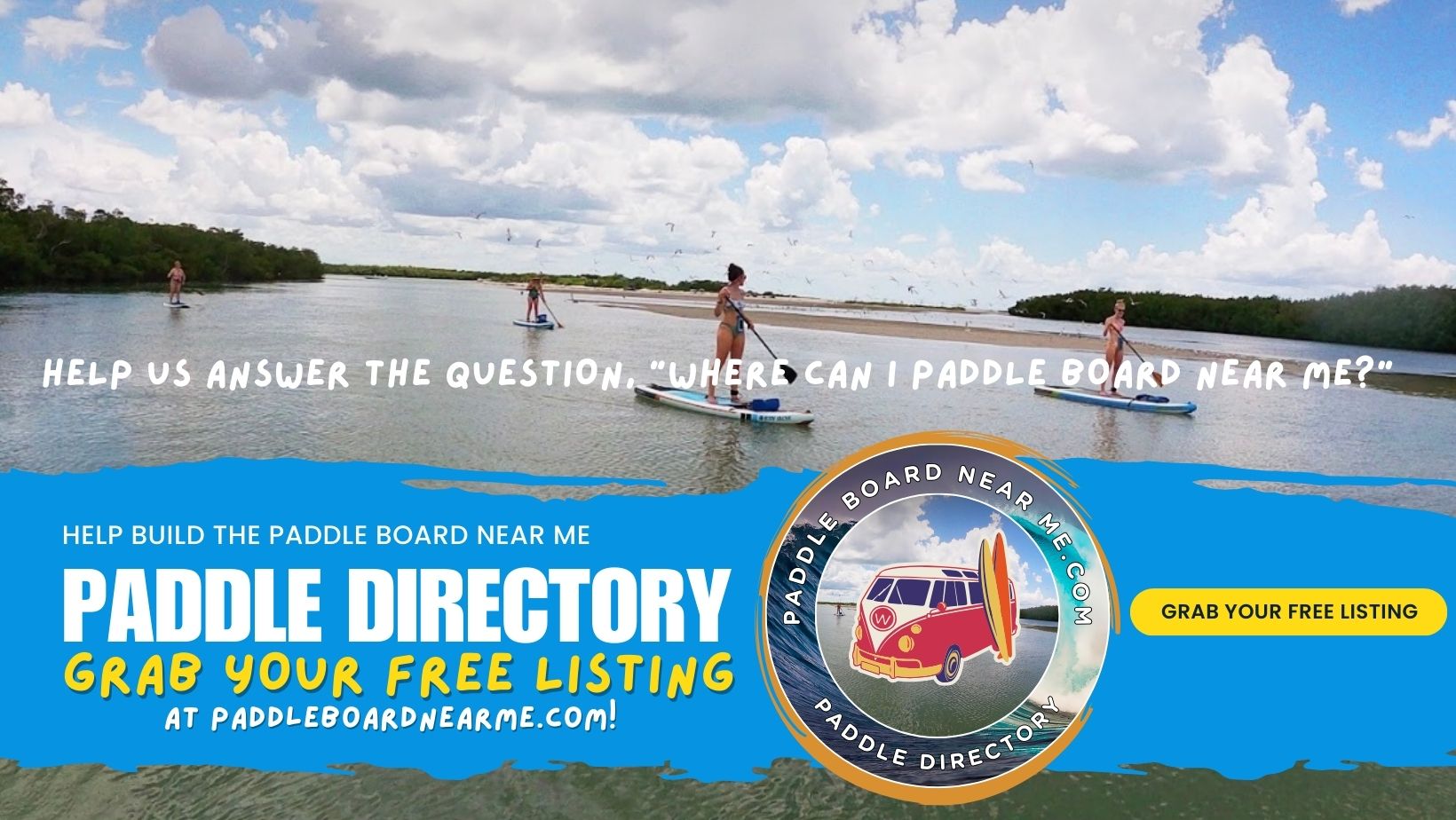 paddle boarding near me directory graphic
